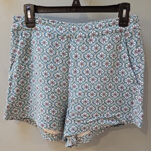 Old Navy Playa High Waist Blue Patterned Women's Shorts
